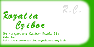 rozalia czibor business card